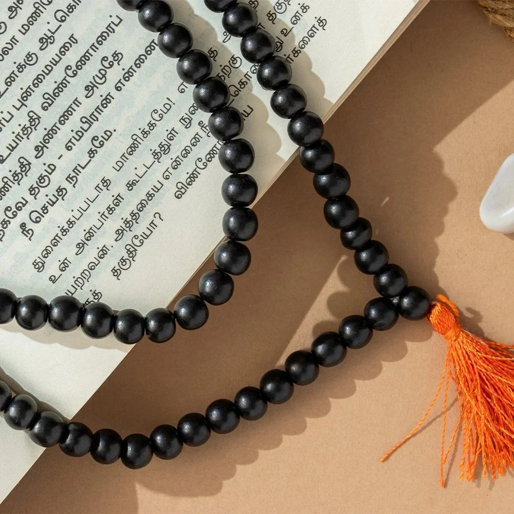 8mm Karungali Consecrated Mala with Lab Tested Certificate